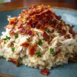 Dump-and-Bake Chicken Alfredo Rice Casserole Recipe