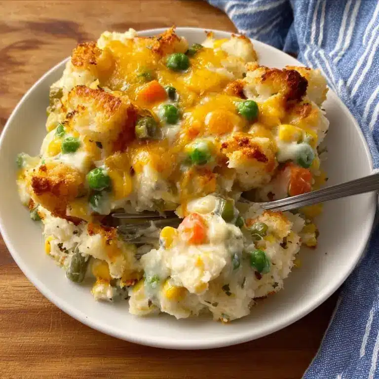 Easy Chicken Cobbler Dinner Casserole Recipe