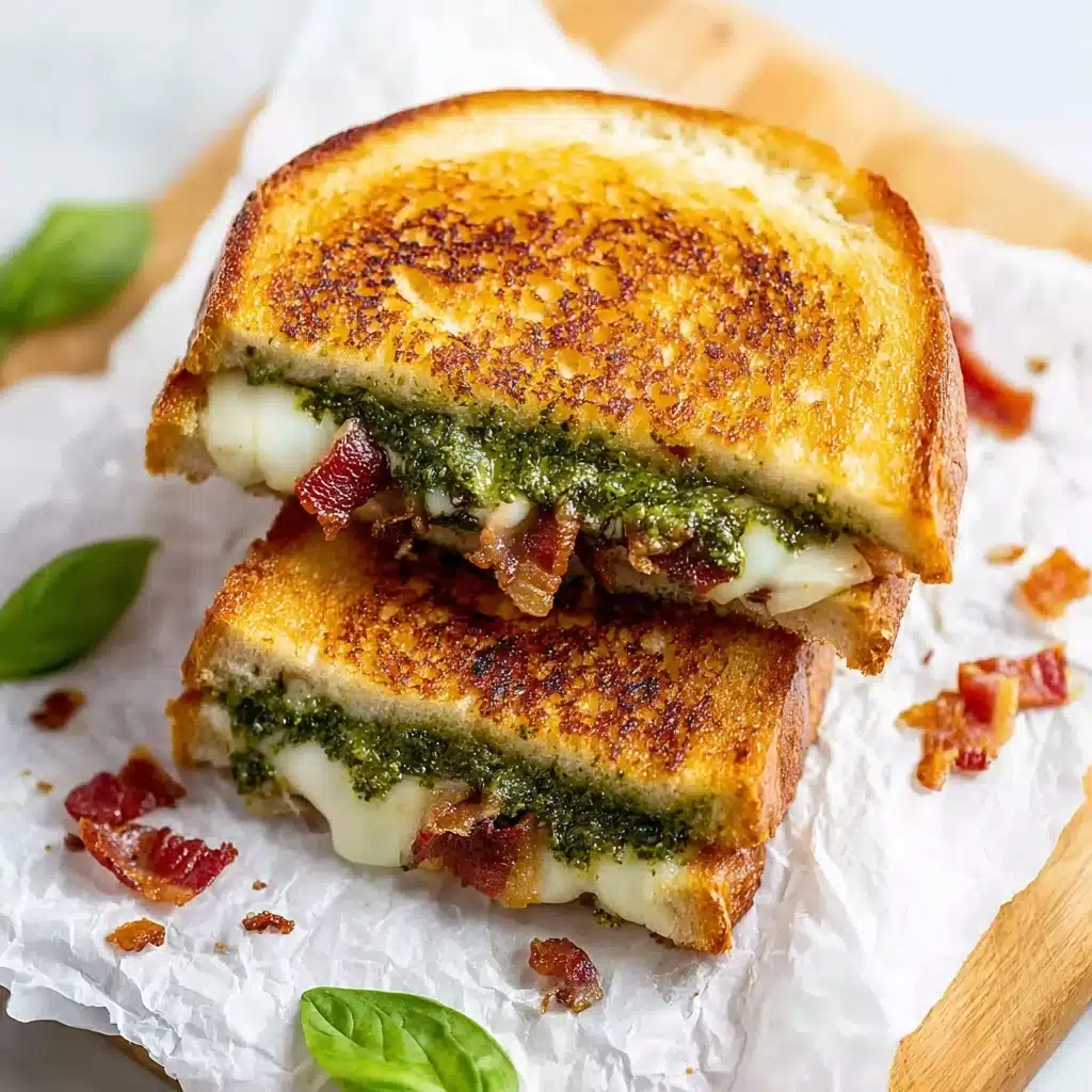 Sourdough Pesto Grilled Cheese Recipe - Recipe Image