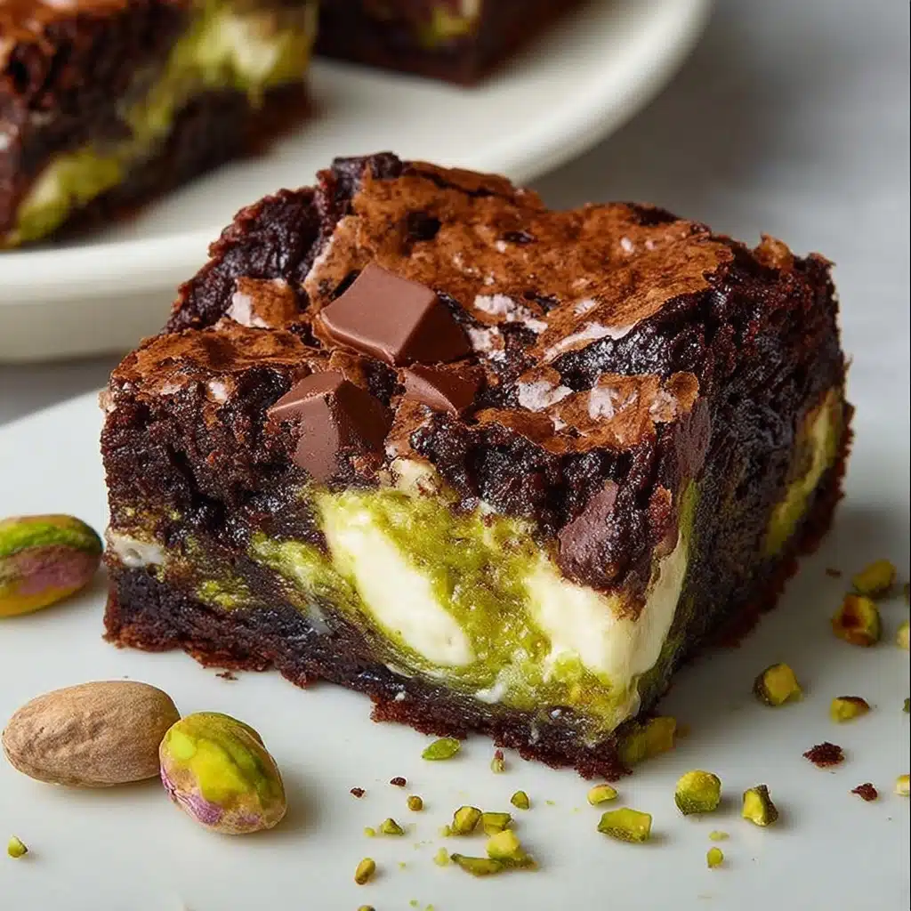 Pistachio Cheesecake Brownies Recipe - Recipe Image