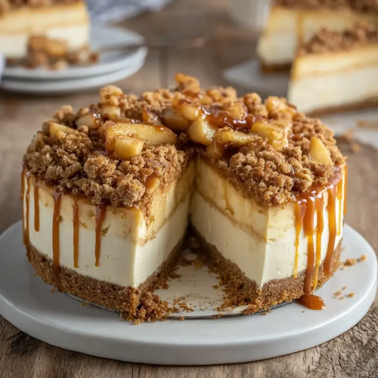 Salted Caramel Apple Pie Cheesecake Recipe