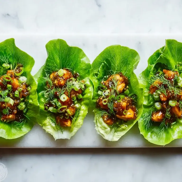 Healthy Chicken Lettuce Wraps with Asian Sauce Recipe