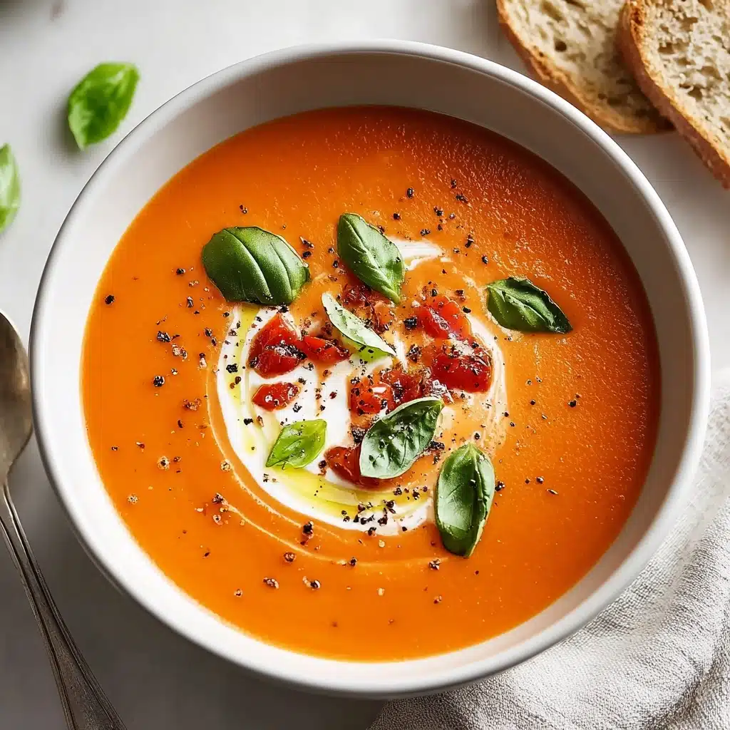 Savory Homemade Tomato Soup Recipe - Recipe Image