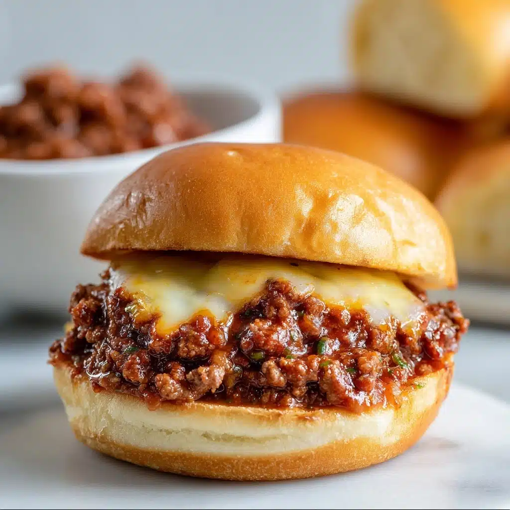 Comforting French Onion Beef Sloppy Joes with Melted Cheese Recipe - Recipe Image