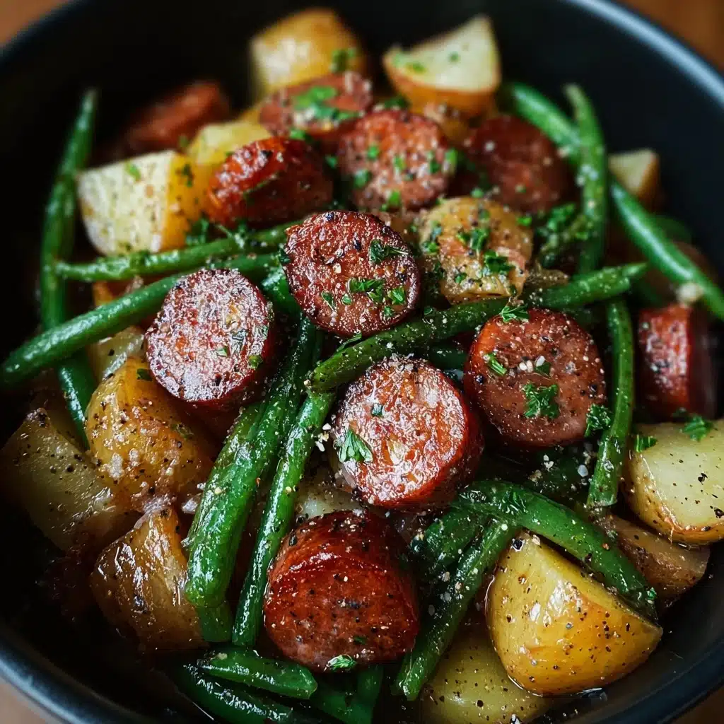 Crockpot Kielbasa and Green Beans Recipe - Recipe Image