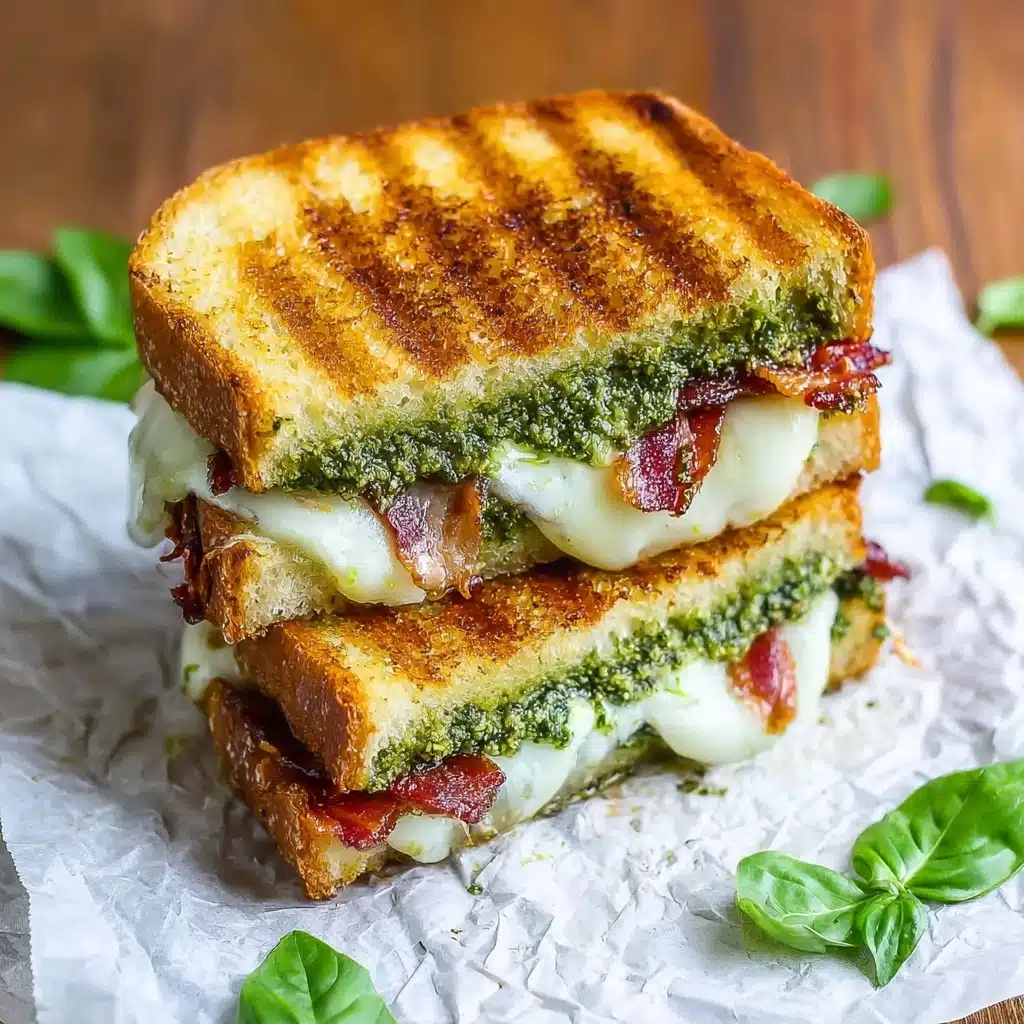 Sourdough Pesto Grilled Cheese Recipe - Recipe Image