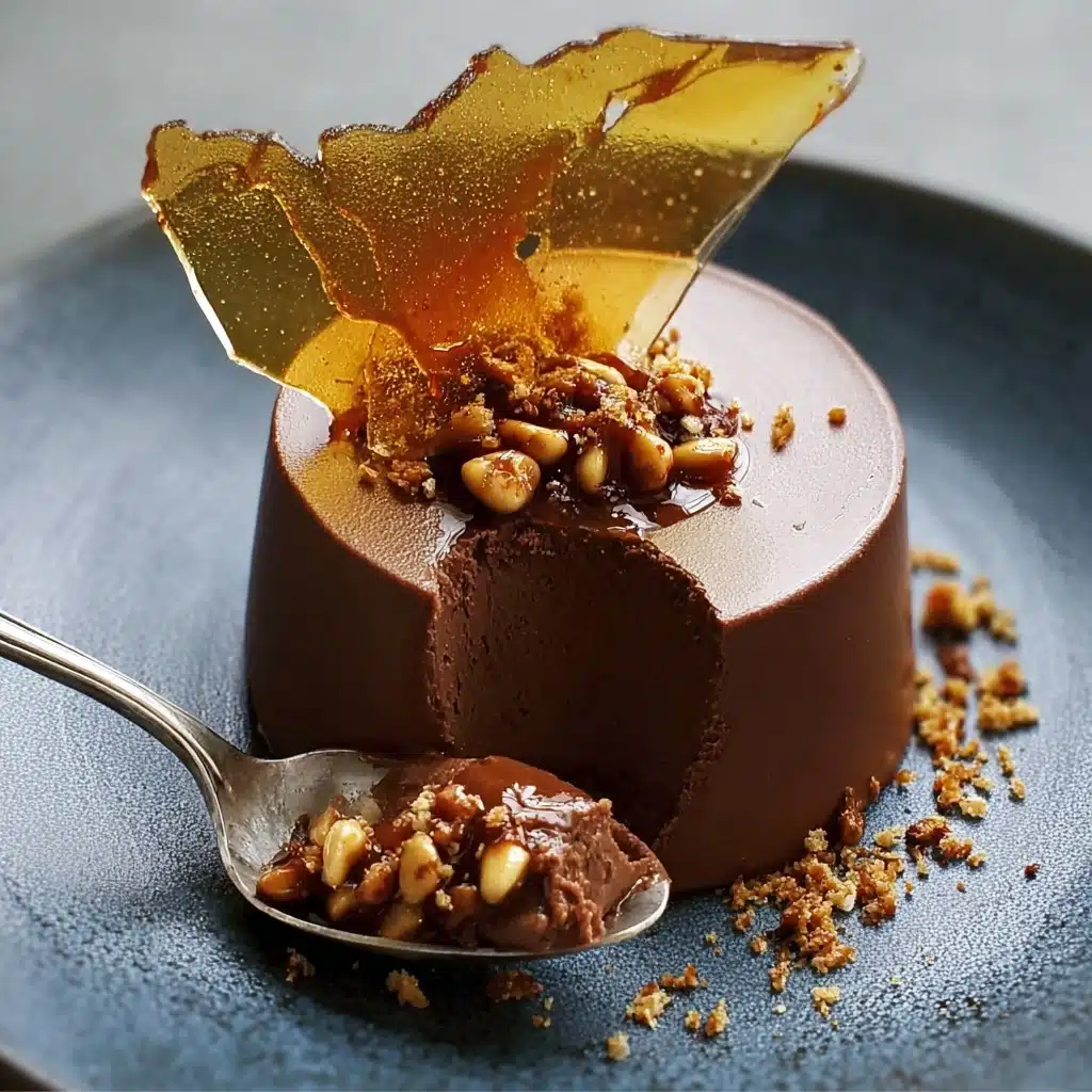 Chocolate Panna Cotta with Spiced Pepita Brittle Delight Recipe - Recipe Image