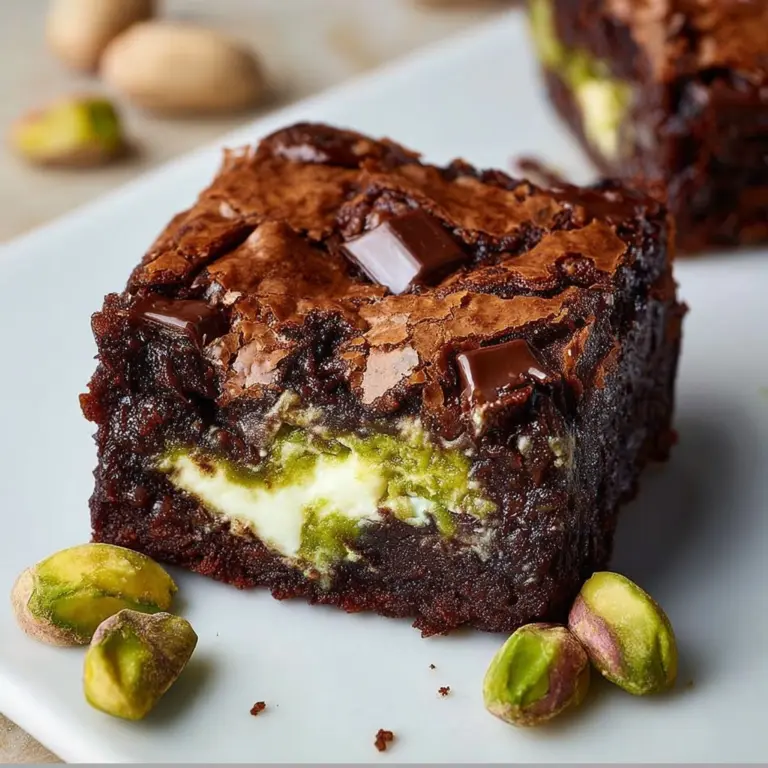 Pistachio Cheesecake Brownies Recipe