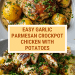 Irresistible Garlic Parmesan Crockpot Chicken Recipe