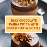 Chocolate Panna Cotta with Spiced Pepita Brittle Delight Recipe