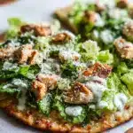 Chicken Crust Caesar Salad Pizza Recipe