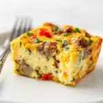 High Protein Cottage Cheese Egg Bake with Sausage Recipe