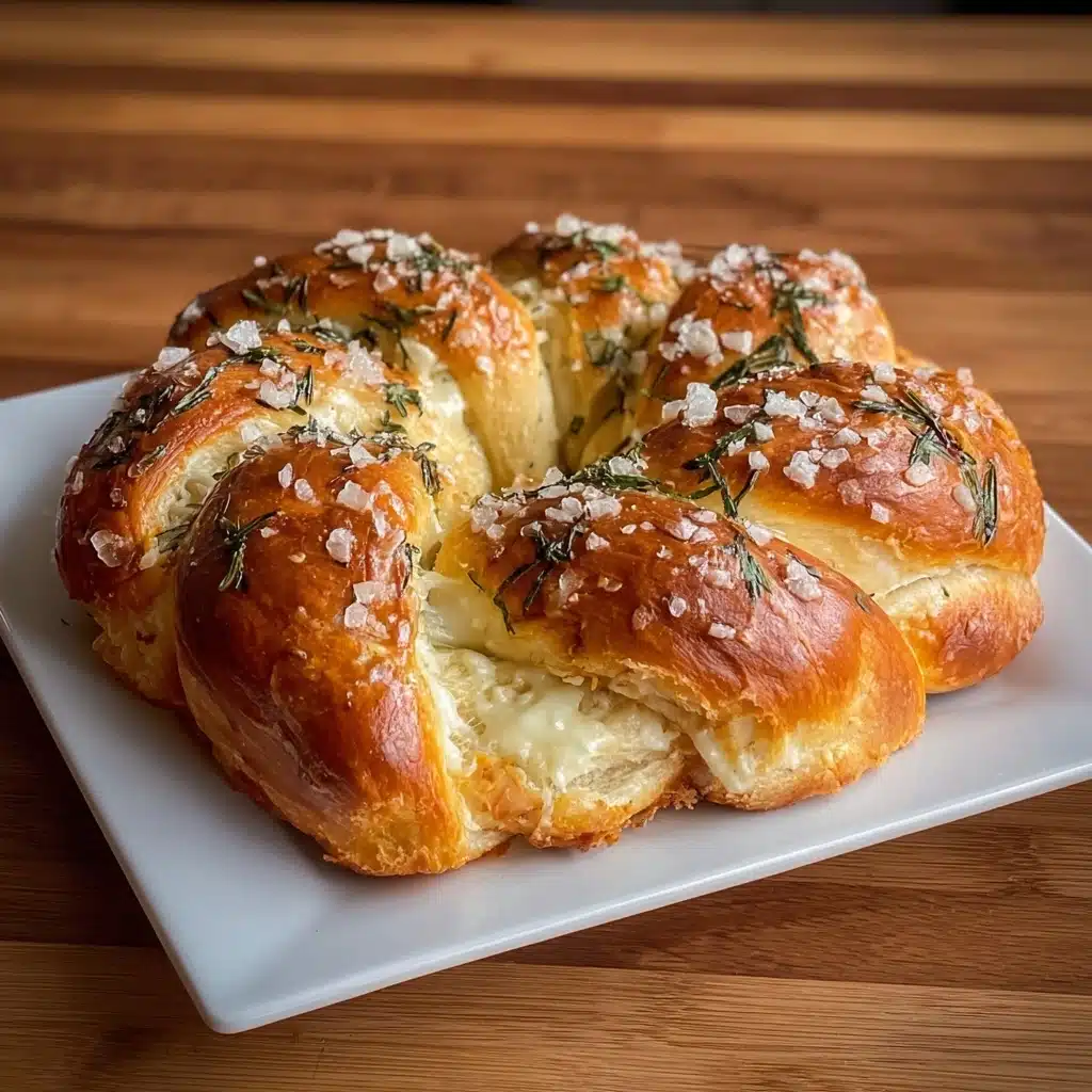 Mozzarella Stuffed Rosemary Parmesan Soft Pretzels Recipe - Recipe Image