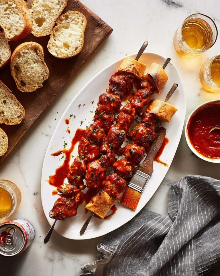 Puerto Rican Chicken Skewers with Guava BBQ Sauce Recipe