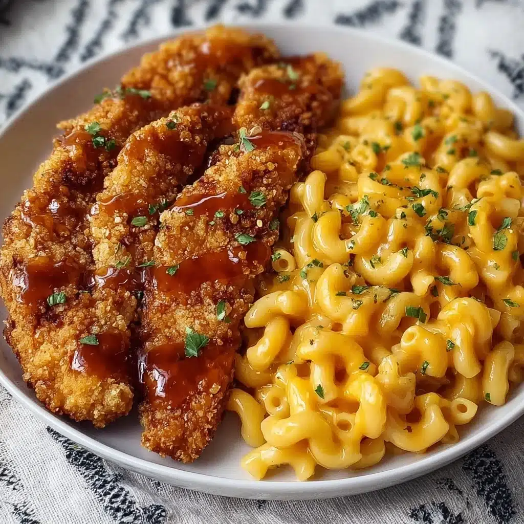 Hot Honey Chicken Tenders with Baked Mac and Cheese Recipe - Recipe Image