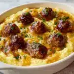 Meatball & Mashed Potato Bake Recipe