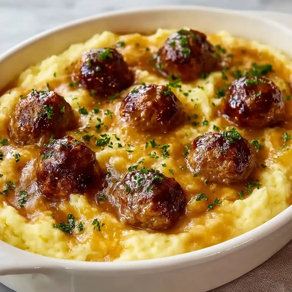 Meatball & Mashed Potato Bake Recipe - Recipe Image