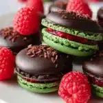 Dark Chocolate Raspberry Macarons Recipe