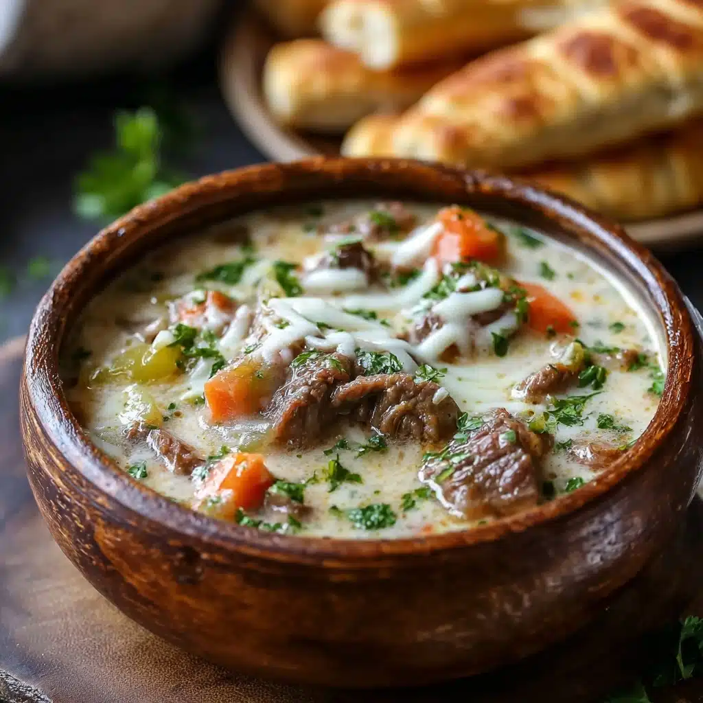 Philly Cheese Steak Soup Recipe - Recipe Image
