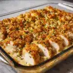 Place the chicken breasts in the baking dish Recipe