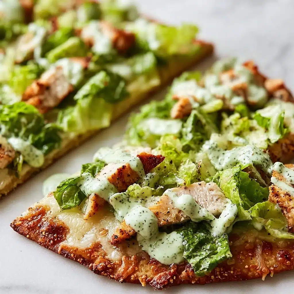 Chicken Crust Caesar Salad Pizza Recipe - Recipe Image