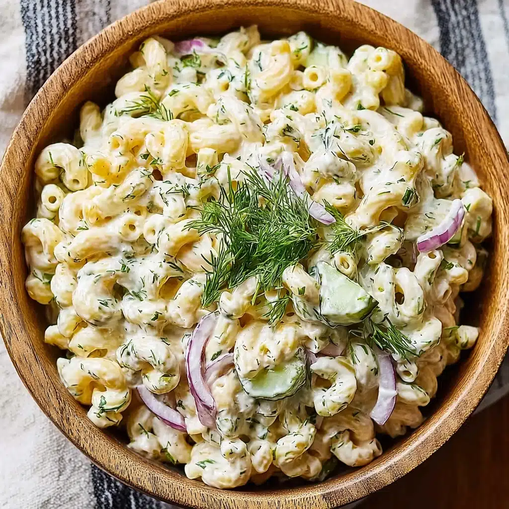 Creamy Dill Pickle Pasta Salad Recipe - Recipe Image