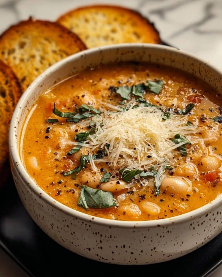 Creamy Parmesan Tomato and Cannellini Bean Soup Recipe