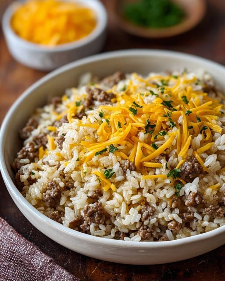 Cheesy Hamburger Rice Casserole Recipe