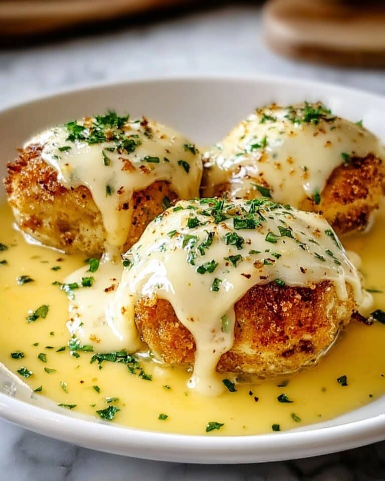 Chicken Pillows with Creamy Parmesan Sauce Recipe