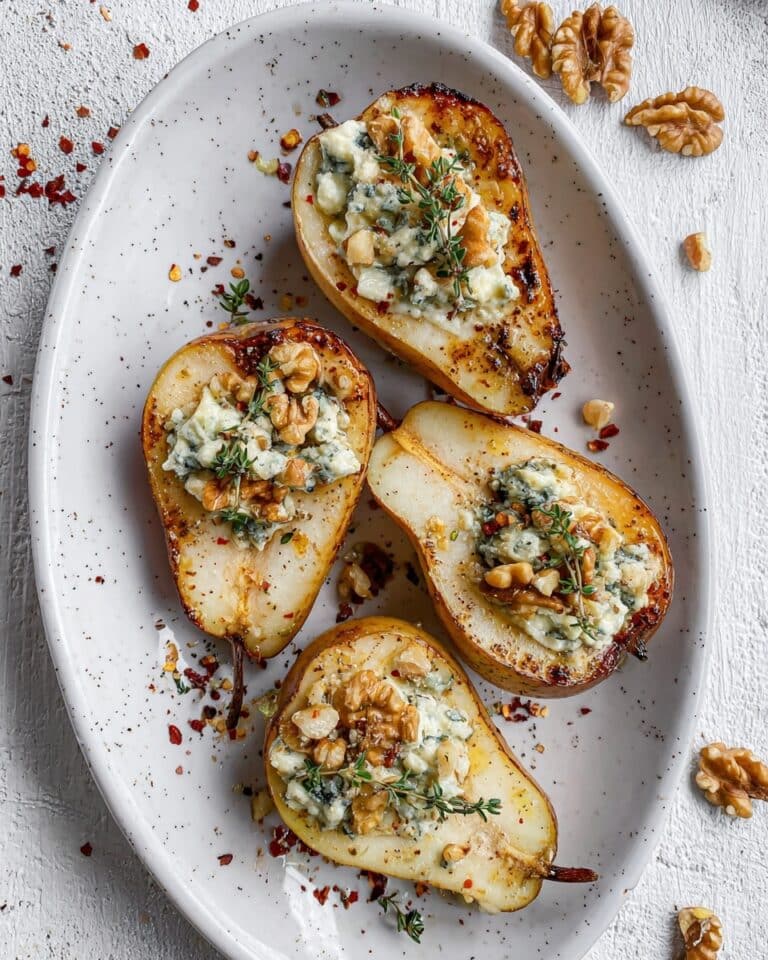 Blue Cheese Stuffed Baked Pears Recipe