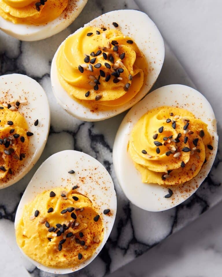 Spooky Spiderweb Deviled Eggs Recipe