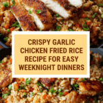 High Protein Crispy Garlic Chicken Fried Rice Recipe