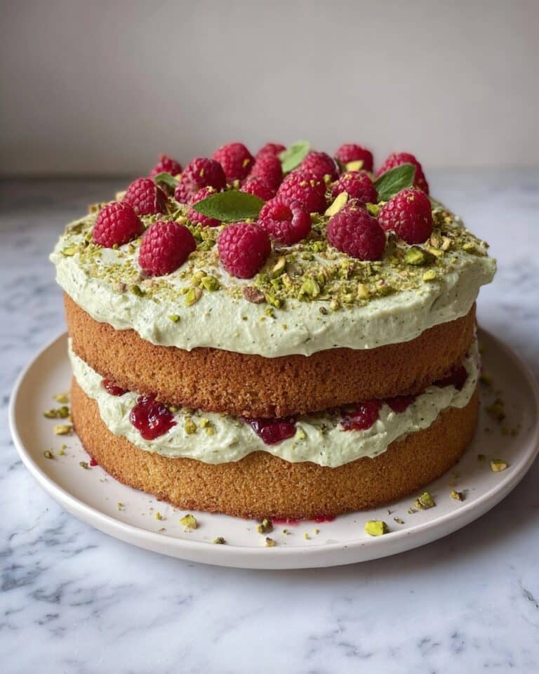 Pistachio Raspberry Cake Recipe
