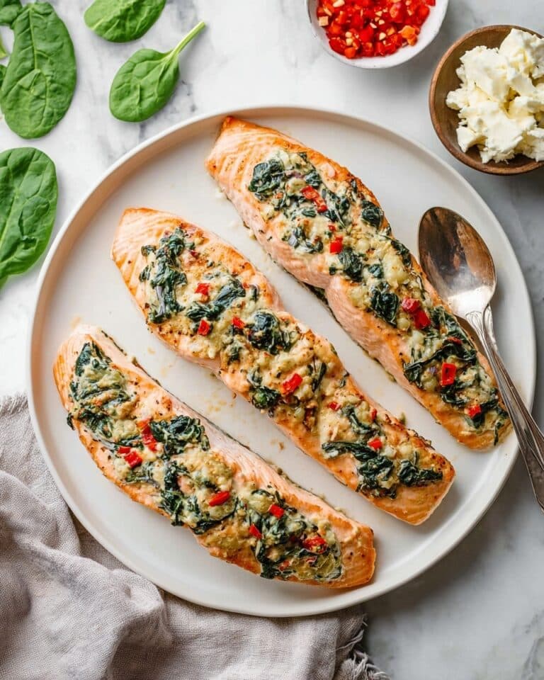 Stuffed Salmon with Spinach and Feta Recipe