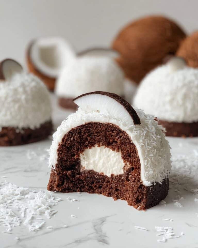 Coconut Dome with Chocolate Spread Recipe