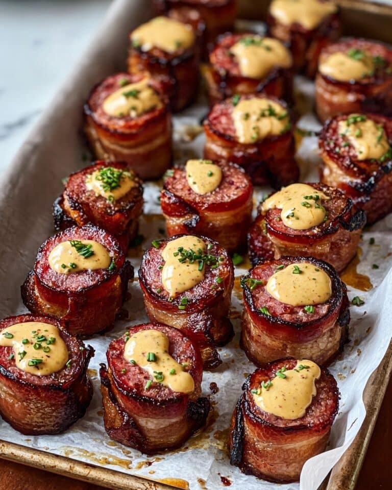 Mustard Hasselback Kielbasa Bites Recipe
