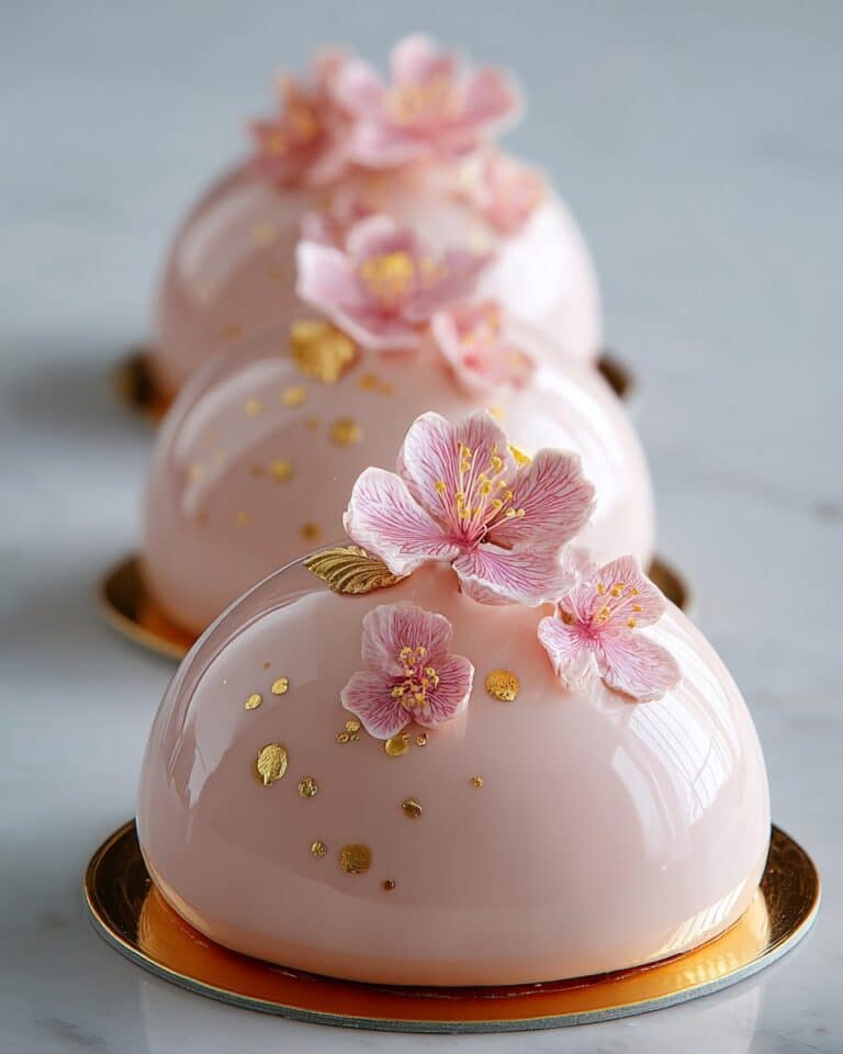 Cherry Blossom Mousse Domes Recipe