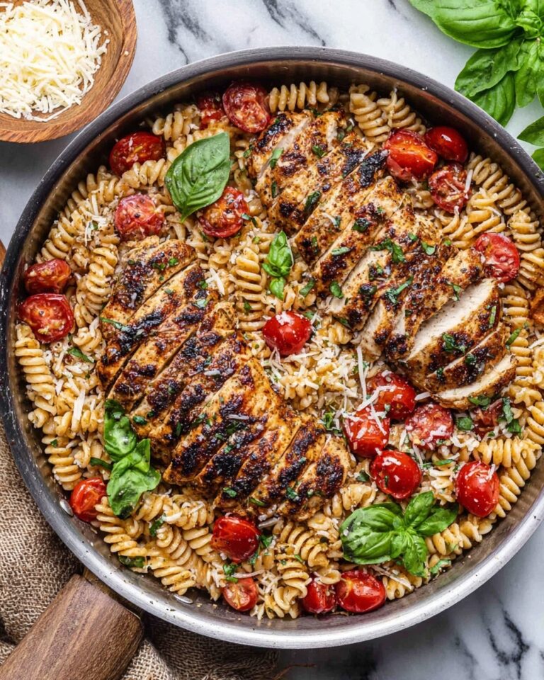 Tomato Basil Pasta with Balsamic Grilled Chicken Recipe