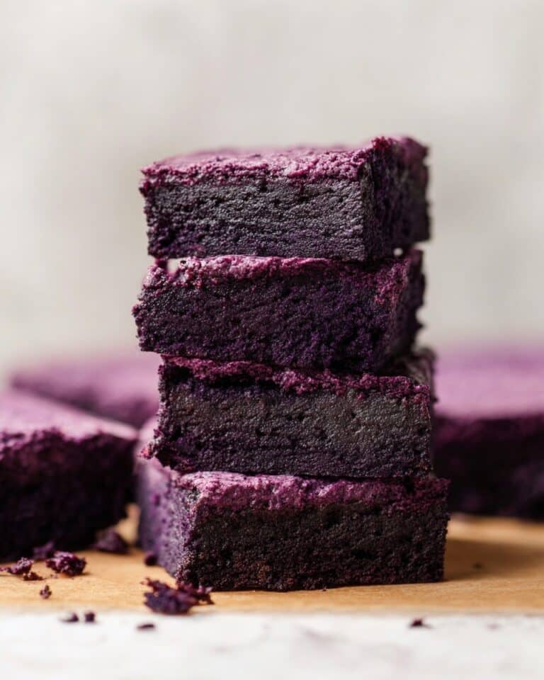 Chewy & Fudgy Purple Ube Brownies Recipe