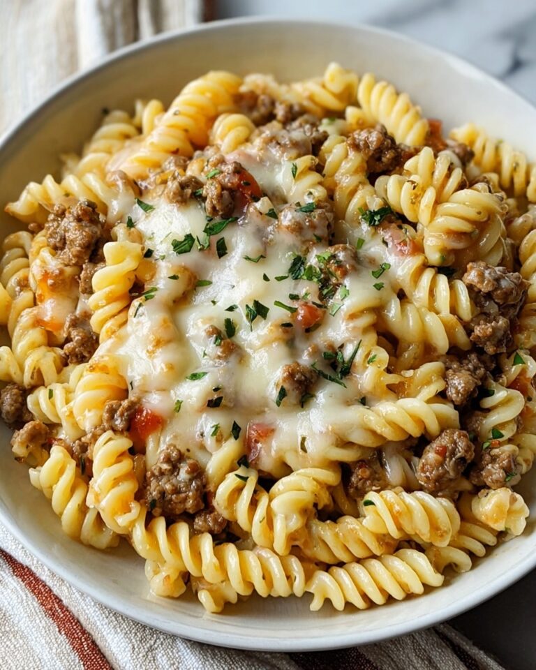 Loaded Cheeseburger Alfredo Pasta Recipe