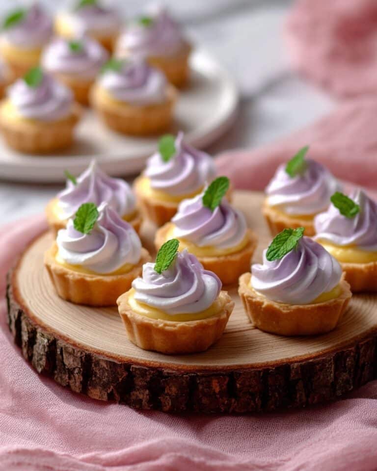 Mini Lemon Tart with Lilac Meringue Recipe