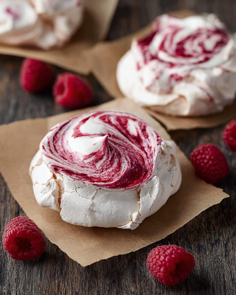 Chewy Raspberry Meringues Recipe