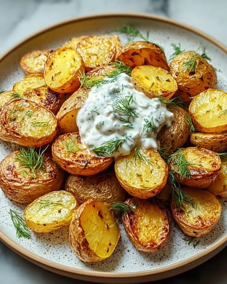 Crispy Lemon Potatoes with Dill Whipped Ricotta Recipe