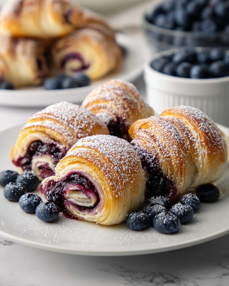 Blueberry Cream Cheese Puff Pastry Crescents Recipe
