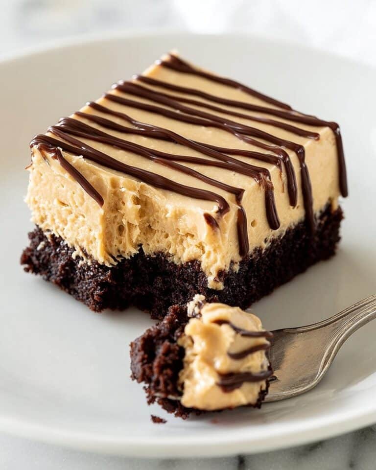Brownies with Creamy Peanut Butter Frosting Recipe