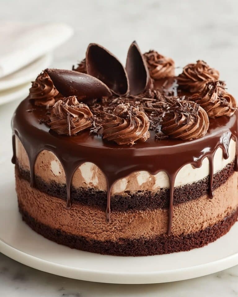 Triple Chocolate Mousse Cake Recipe