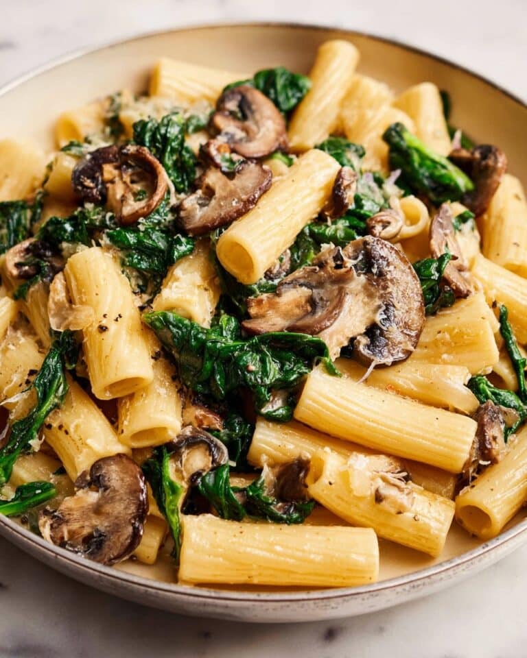 Spinach Mushroom Pasta Recipe