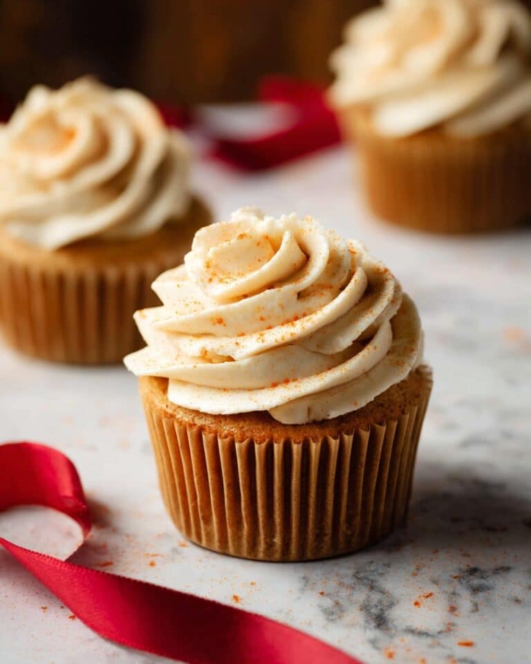 Brown Sugar Cupcakes with Creamy Vanilla Buttercream Recipe