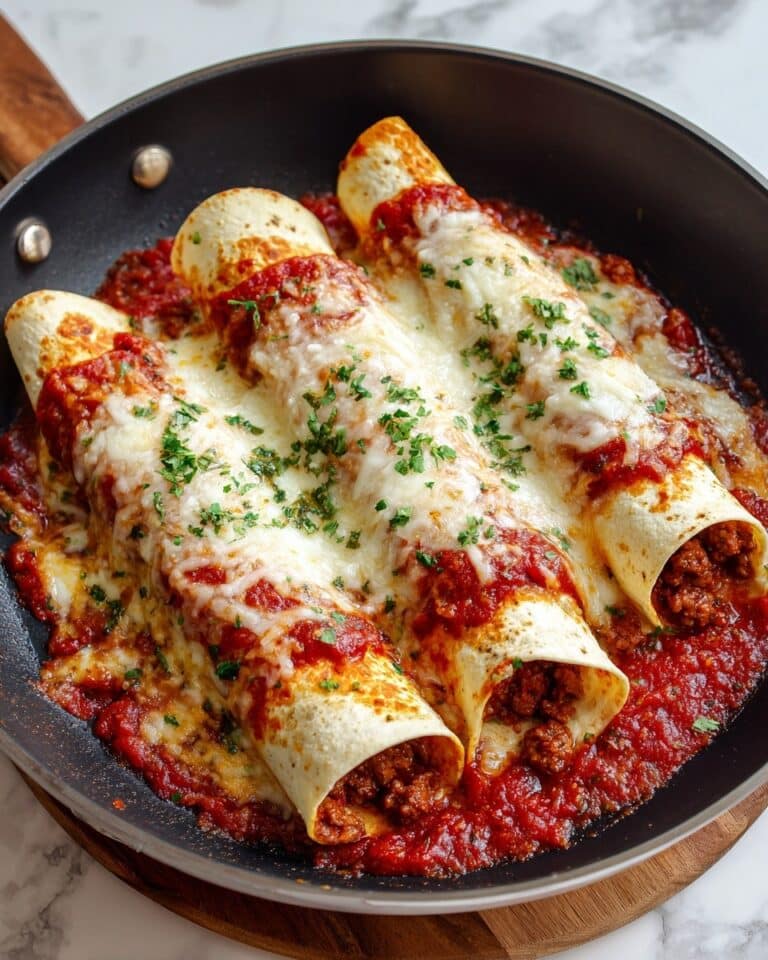 Pizza Enchiladas with Ground Beef and Bacon Recipe