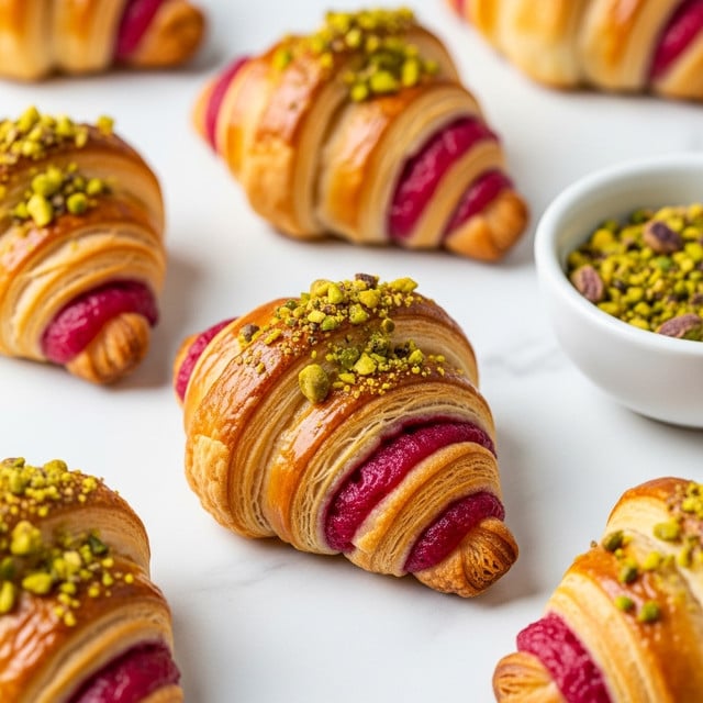 Raspberry Jam Puff Pastry Croissants Recipe
